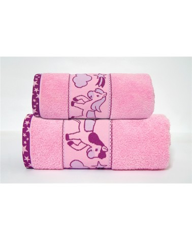 Ręcznik bawełna 70x125 Kids Pony różowy Greno
