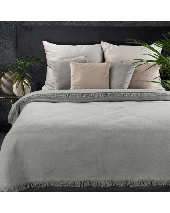 Koc bawełniany 150x200 srebrny Eurofirany