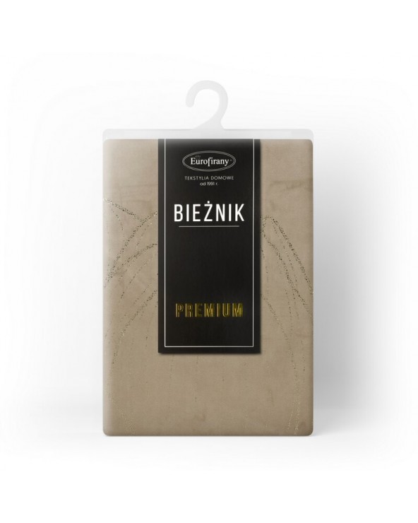 Bieżnik velvet 35x140 Blink 12 beżowy Eurofirany