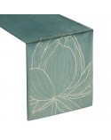 Bieżnik velvet 35x140 Blink 12 ciemnomiętowy Eurofirany