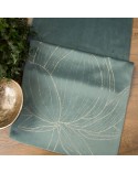 Bieżnik velvet 35x180 Blink 12 ciemnomiętowy Eurofirany