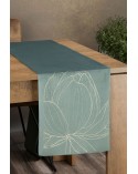 Bieżnik velvet 35x220 Blink 12 ciemnomiętowy Eurofirany