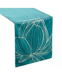 Bieżnik velvet 35x180 Blink 12 ciemnoturkusowy Eurofirany