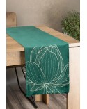 Bieżnik velvet 35x140 Blink 12 ciemnozielony Eurofirany