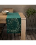 Bieżnik velvet 35x140 Blink 12 ciemnozielony Eurofirany