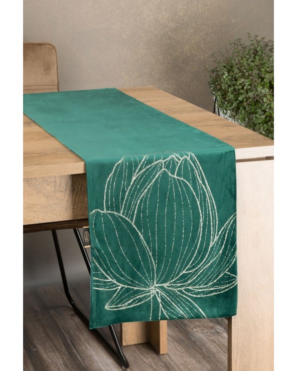 Bieżnik velvet 35x220 Blink 12 ciemnozielony Eurofirany Bieżnik velvet 35x220 Blink 12 ciemnozielony Eurofirany