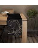 Bieżnik velvet 35x140 Blink 12 czarny Eurofirany