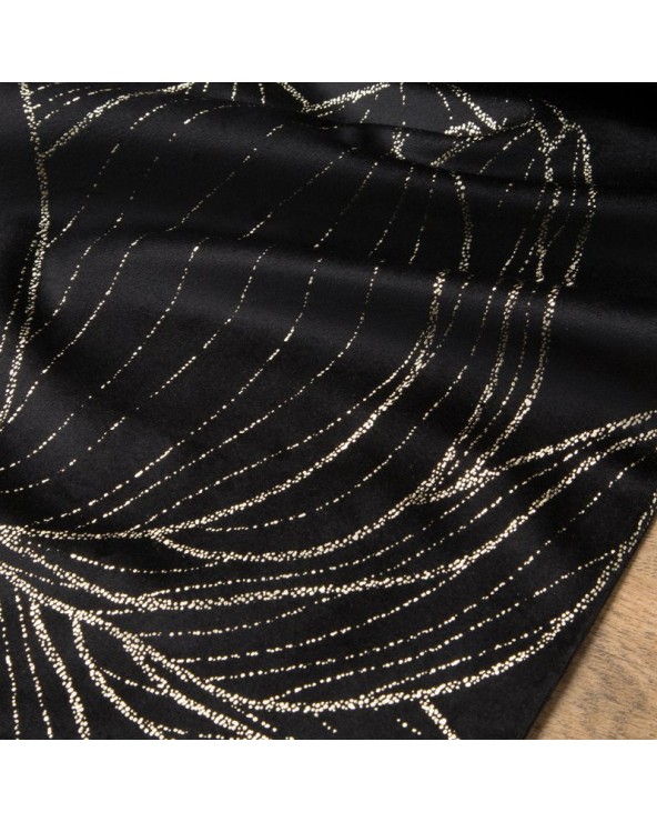 Bieżnik velvet 35x140 Blink 12 czarny Eurofirany