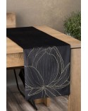 Bieżnik velvet 35x180 Blink 12 czarny Eurofirany