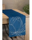 Bieżnik velvet 35x220 Blink 12 granatowy Eurofirany