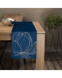 Bieżnik velvet 35x220 Blink 12 granatowy Eurofirany