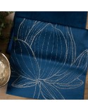 Bieżnik velvet 35x220 Blink 12 granatowy Eurofirany