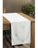 Bieżnik velvet 35x140 Blink 14 biały Eurofirany