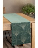 Bieżnik velvet 35x180 Blink 14 ciemnomiętowy Eurofirany