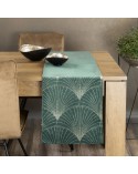 Bieżnik velvet 35x180 Blink 14 ciemnomiętowy Eurofirany