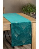 Bieżnik velvet 35x220 Blink 14 ciemnoturkusowy Eurofirany