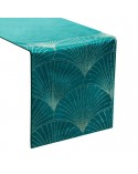 Bieżnik velvet 35x220 Blink 14 ciemnoturkusowy Eurofirany