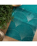 Bieżnik velvet 35x220 Blink 14 ciemnoturkusowy Eurofirany