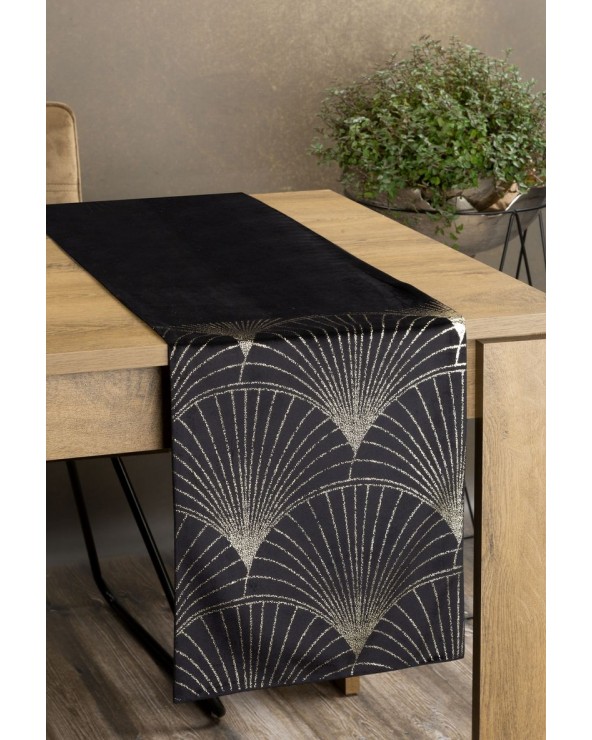 Bieżnik velvet 35x220 Blink 14 czarny Eurofirany Bieżnik velvet 35x220 Blink 14 czarny Eurofirany