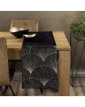 Bieżnik velvet 35x220 Blink 14 czarny Eurofirany