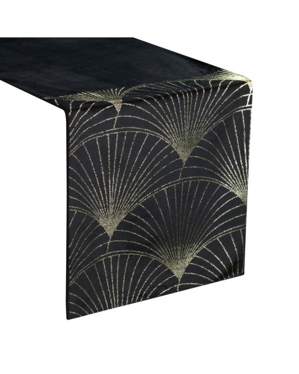 Bieżnik velvet 35x220 Blink 14 czarny Eurofirany Bieżnik velvet 35x220 Blink 14 czarny Eurofirany