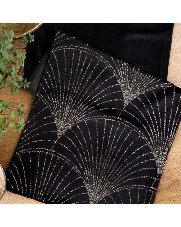 Bieżnik velvet 35x220 Blink 14 czarny Eurofirany Bieżnik velvet 35x220 Blink 14 czarny Eurofirany