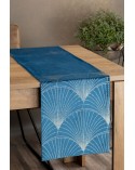 Bieżnik velvet 35x180 Blink 14 granatowy Eurofirany
