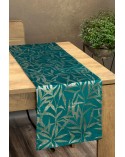 Bieżnik velvet 35x140 Blink 15 ciemnoturkusowy Eurofirany