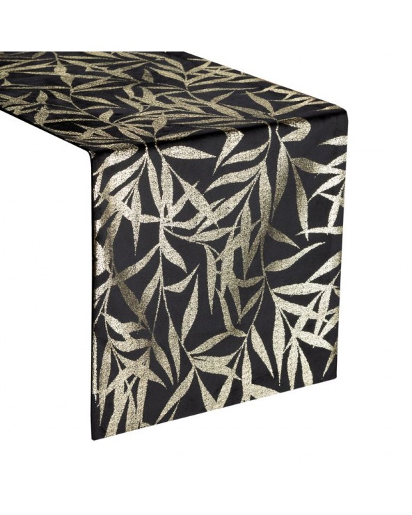 Bieżnik velvet 35x140 Blink 15 czarny Eurofirany