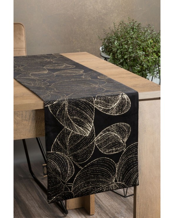 Bieżnik velvet 35x140 Blink 16 czarny Eurofirany Bieżnik velvet 35x140 Blink 16 czarny Eurofirany