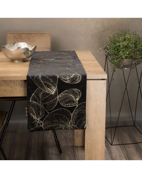 Bieżnik velvet 35x220 Blink 16 czarny Eurofirany Bieżnik velvet 35x220 Blink 16 czarny Eurofirany