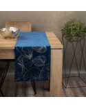 Bieżnik velvet 35x180 Blink 16 granatowy Eurofirany