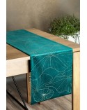Bieżnik velvet 35x220 Blink 18 ciemnoturkusowy Eurofirany