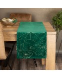 Bieżnik velvet 35x220 Blink 18 ciemnozielony Eurofirany
