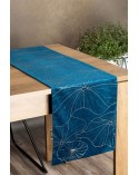 Bieżnik velvet 35x220 Blink 18 granatowy Eurofirany