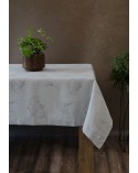 Obrus plamoodporny 145x280 Doris srebrny Eurofirany