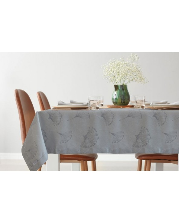 Obrus plamoodporny 145x400 Doris srebrny Eurofirany