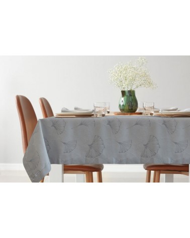 Obrus plamoodporny 145x400 Doris srebrny Eurofirany