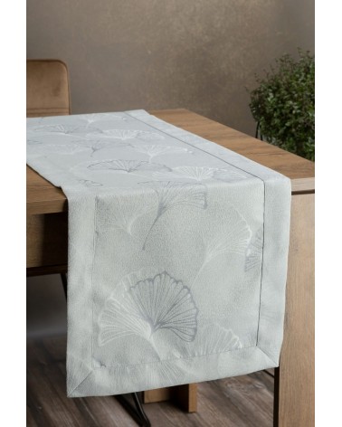 Bieżnik plamoodporny 40x140 Doris srebrny Eurofirany