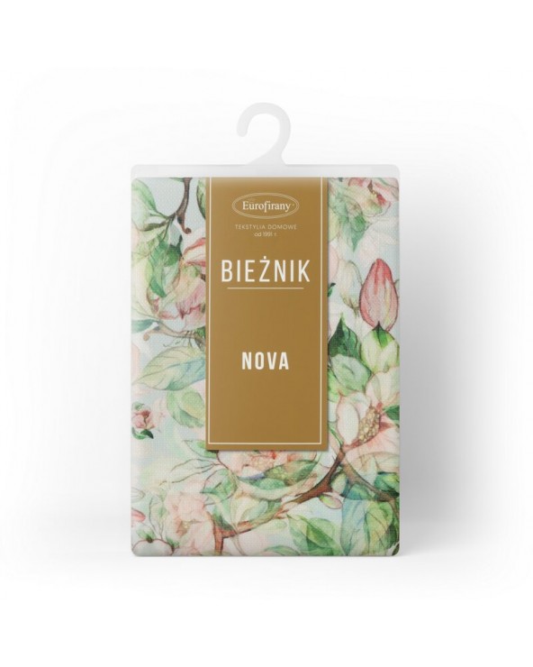 Bieżnik 40x140 Flore 10 zielony/rożowy Eurofirany