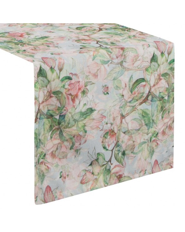 Bieżnik 40x140 Flore 10 zielony/rożowy Eurofirany