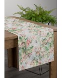 Bieżnik 40x180 Flore 10 zielony/rożowy Eurofirany