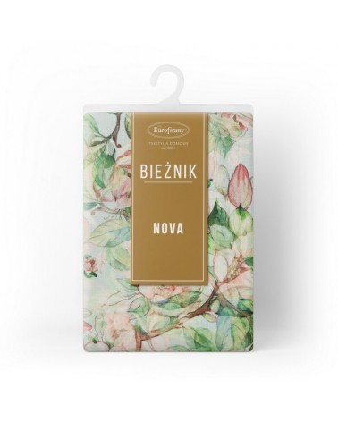 Bieżnik 40x180 Flore 10 zielony/rożowy Eurofirany