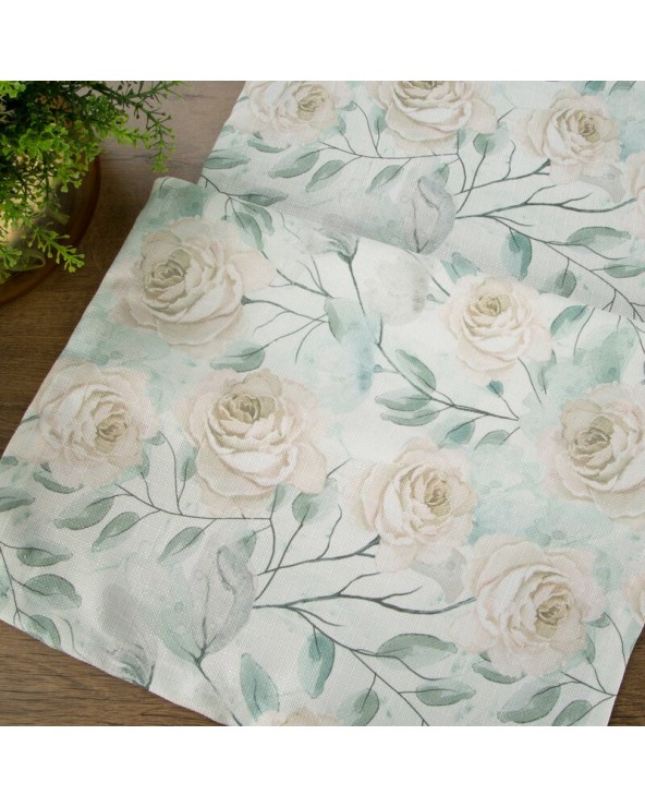 Bieżnik 40x180 Flore 9 zielony/kremowy Eurofirany