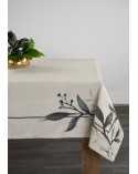 Obrus 140x280 Natu 1 naturalny/zielony Eurofirany