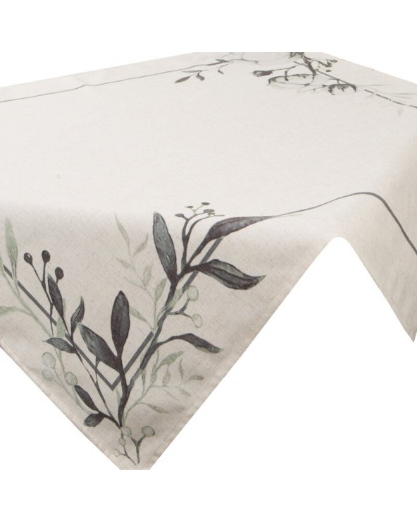 Obrus 85x85 Natu 1 naturalny/zielony Eurofirany Obrus 85x85 Natu 1 naturalny/zielony Eurofirany