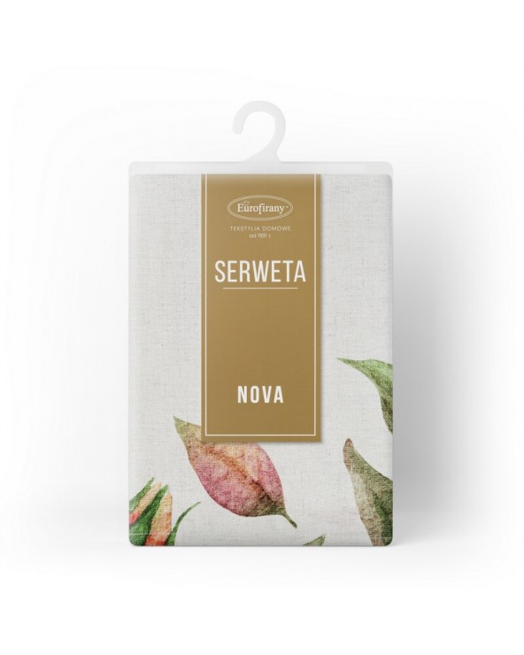 Obrus bawełniany 85x85 Natu 2 naturalny/różowy Eurofirany