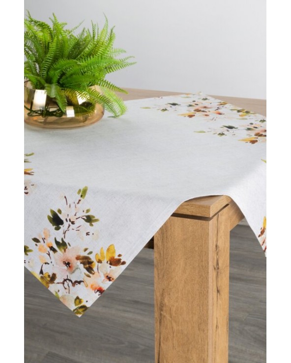Obrus bawełniany 85x85 Natu 3 naturalny/różowy Eurofirany