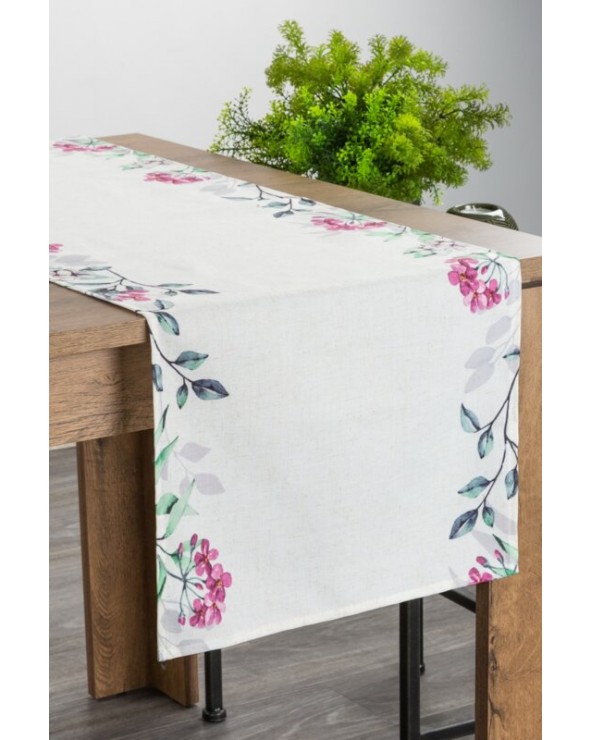 Bieżnik 40x140 Natu 7 biały/różowy Eurofirany Bieżnik 40x140 Natu 7 biały/różowy Eurofirany