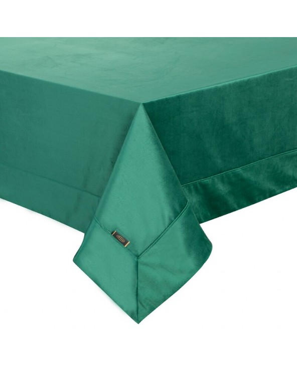 Obrus 145x350 Velvet ciemnozielony Eurofirany 
